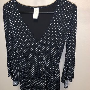 NT Polka Dotted Wrap Dress